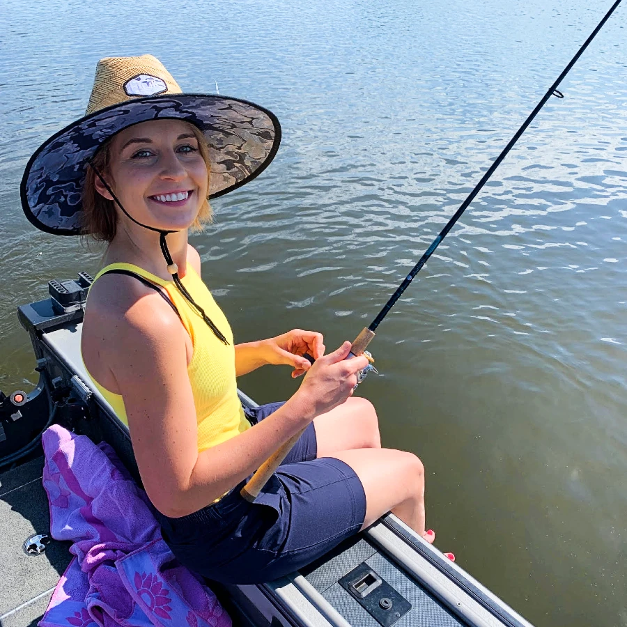 ornella juran jig fishing with a st croix premier spinning rod