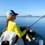 ornella juran bass fishing with spinning rod