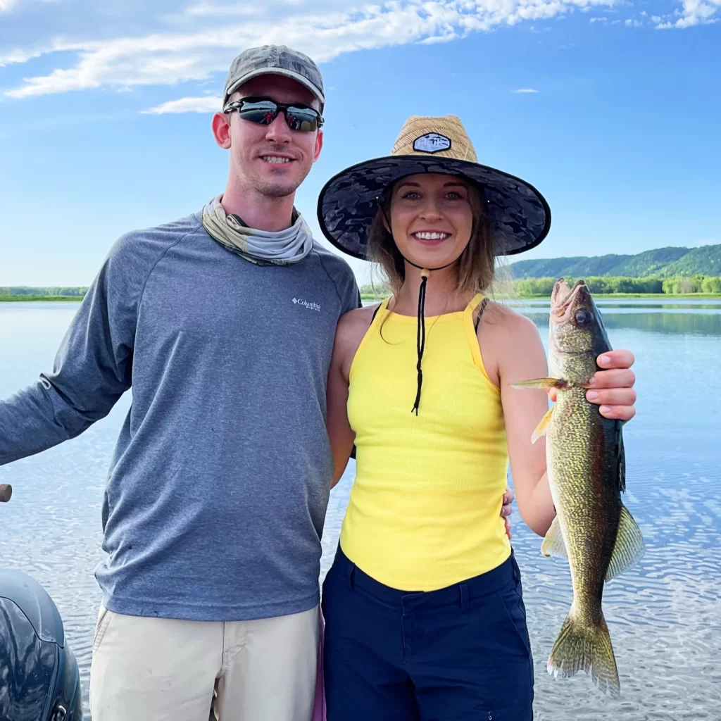 andrew juran and ornella juran Walleye fishing with spinning reels