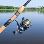Daiwa Spinning Rod and Reel Combo bass fishing on the mississippi river