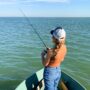 ornella juran fishing with inshore spinning rod and inshore spinning reel