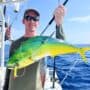 andrew juran holding Mahi mahi caught with spinning rod and spinning reel offshore