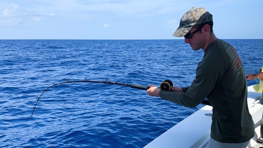 andrew juran offshore saltwater fishing with penn squall conventional reel and penn rampage conventional rod