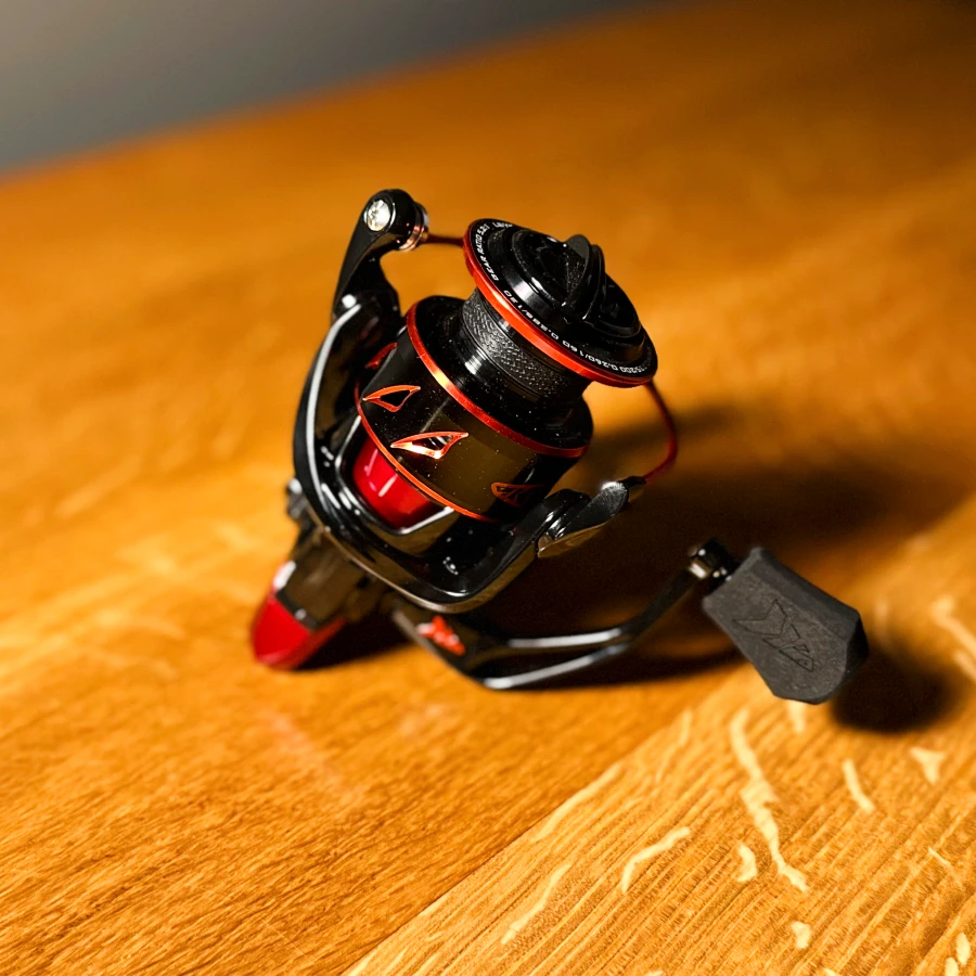 KastKing Sharky III 3000 size spinning reel on wooden background